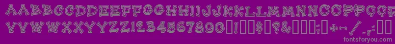HeeHawMf Font – Gray Fonts on Purple Background