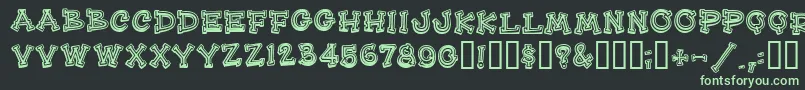 HeeHawMf Font – Green Fonts on Black Background