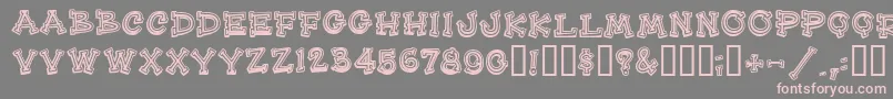 フォントHeeHawMf – 灰色の背景にピンクのフォント