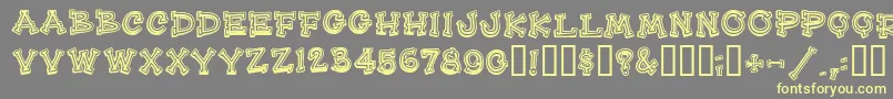 HeeHawMf Font – Yellow Fonts on Gray Background