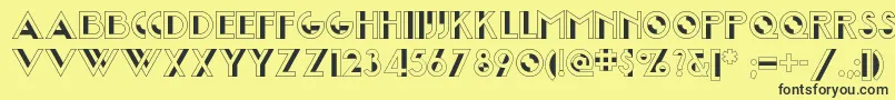 Joostamillionairenf Font – Black Fonts on Yellow Background