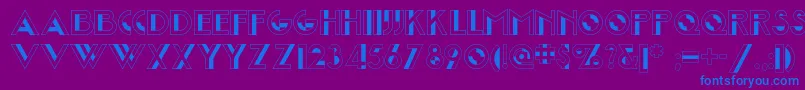 Joostamillionairenf-Schriftart – Blaue Schriften auf violettem Hintergrund