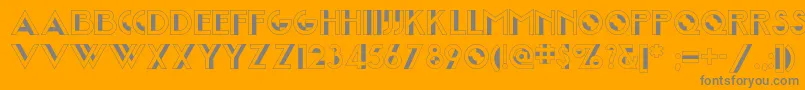 Joostamillionairenf-Schriftart – Graue Schriften auf orangefarbenem Hintergrund