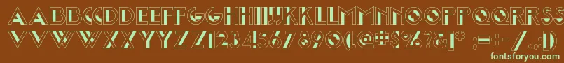 Joostamillionairenf Font – Green Fonts on Brown Background