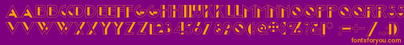 Joostamillionairenf Font – Orange Fonts on Purple Background