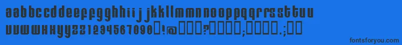 Remihead Font – Black Fonts on Blue Background