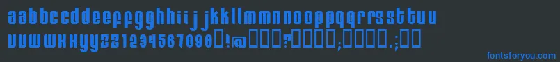 Remihead Font – Blue Fonts on Black Background
