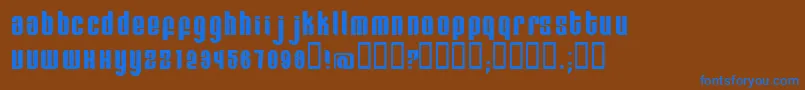 Remihead Font – Blue Fonts on Brown Background