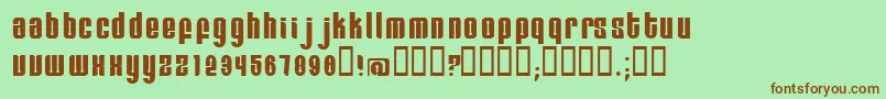 Remihead Font – Brown Fonts on Green Background