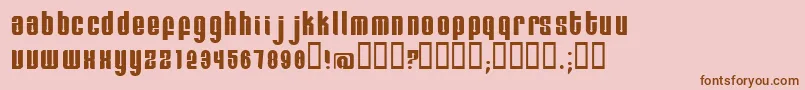 Remihead Font – Brown Fonts on Pink Background