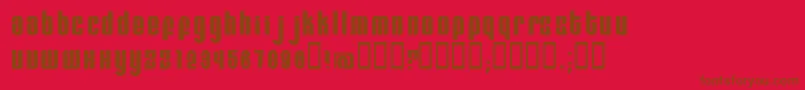 Remihead Font – Brown Fonts on Red Background