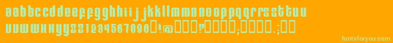 Remihead Font – Green Fonts on Orange Background