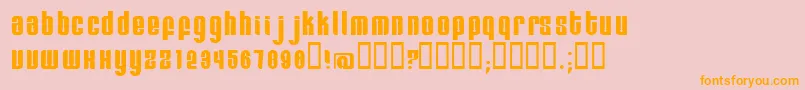 Remihead Font – Orange Fonts on Pink Background