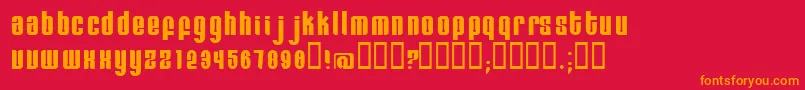 Remihead Font – Orange Fonts on Red Background