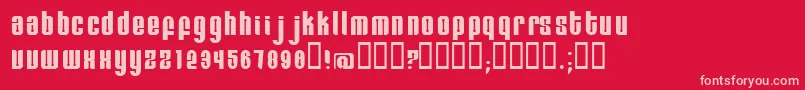 Remihead Font – Pink Fonts on Red Background