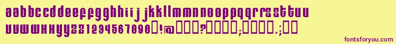 Remihead Font – Purple Fonts on Yellow Background