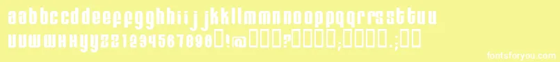 Remihead Font – White Fonts on Yellow Background
