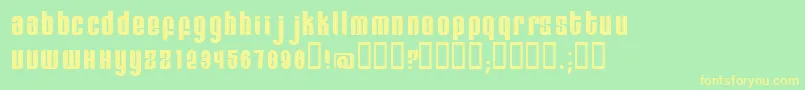 Remihead Font – Yellow Fonts on Green Background