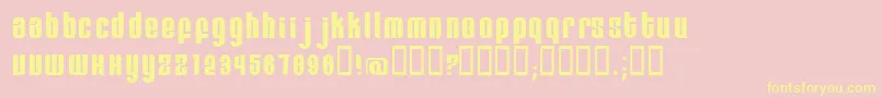 Remihead Font – Yellow Fonts on Pink Background