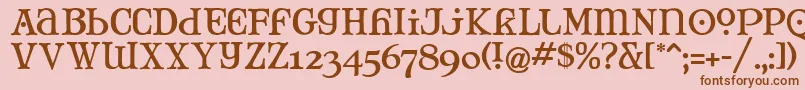 Mjtank Font – Brown Fonts on Pink Background