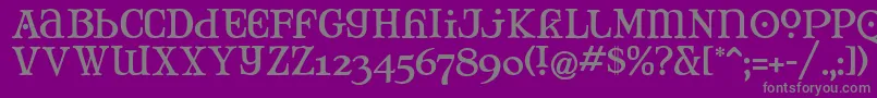 Mjtank Font – Gray Fonts on Purple Background