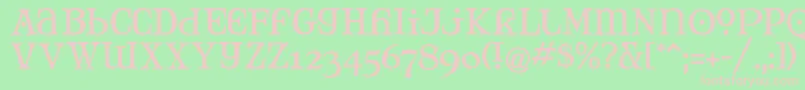 Mjtank Font – Pink Fonts on Green Background