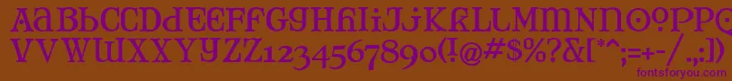 Mjtank Font – Purple Fonts on Brown Background