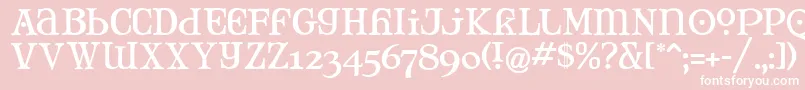 Mjtank Font – White Fonts on Pink Background