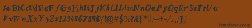 Mqssketchy Font – Black Fonts on Brown Background