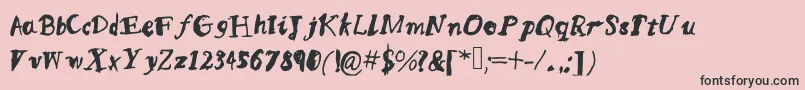 Mqssketchy Font – Black Fonts on Pink Background