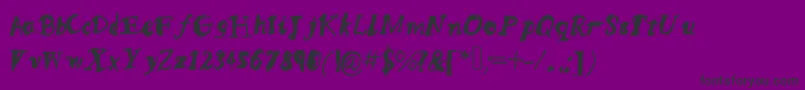 Шрифт Mqssketchy – чёрные шрифты на фиолетовом фоне