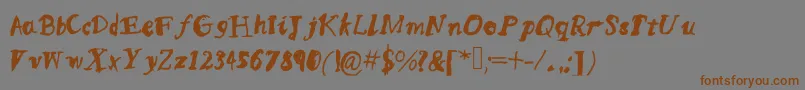 Mqssketchy Font – Brown Fonts on Gray Background