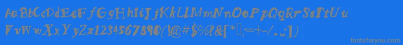 Mqssketchy Font – Gray Fonts on Blue Background