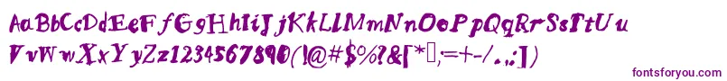 Mqssketchy Font – Purple Fonts on White Background