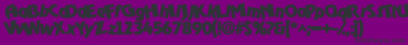 Omegaboldorocko Font – Black Fonts on Purple Background