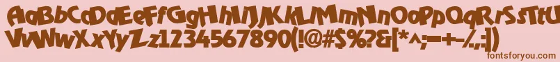 Omegaboldorocko Font – Brown Fonts on Pink Background