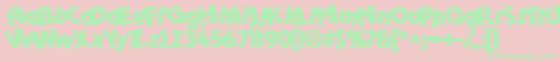 Omegaboldorocko Font – Green Fonts on Pink Background