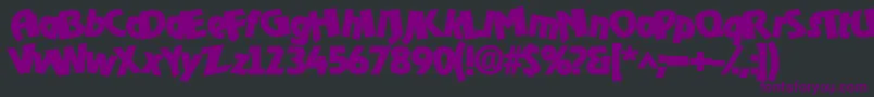 Omegaboldorocko Font – Purple Fonts on Black Background