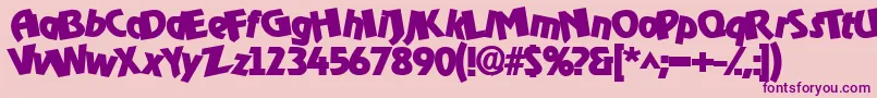 Omegaboldorocko Font – Purple Fonts on Pink Background