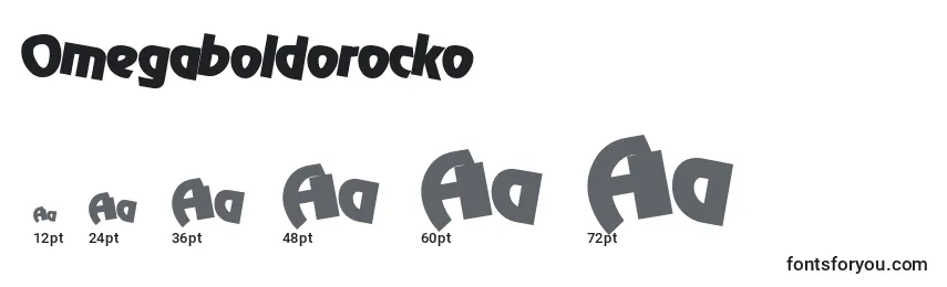 Omegaboldorocko Font Sizes