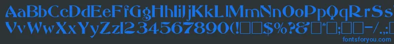 AbbessRegular Font – Blue Fonts on Black Background