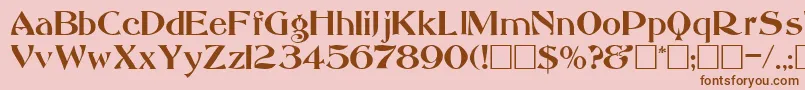 AbbessRegular Font – Brown Fonts on Pink Background