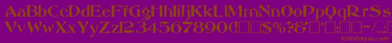Шрифт AbbessRegular – коричневые шрифты на фиолетовом фоне