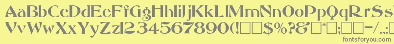 AbbessRegular Font – Gray Fonts on Yellow Background