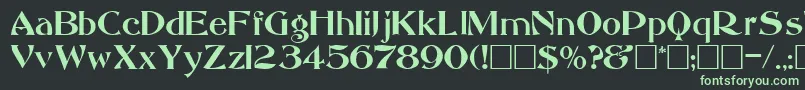 AbbessRegular Font – Green Fonts on Black Background