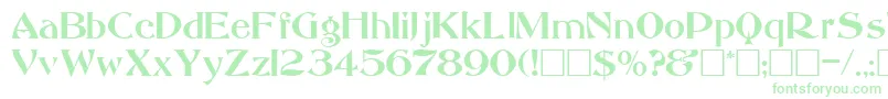 AbbessRegular Font – Green Fonts on White Background