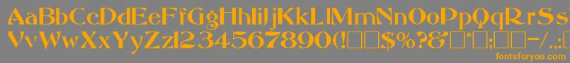AbbessRegular Font – Orange Fonts on Gray Background