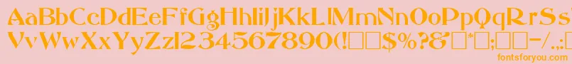 AbbessRegular Font – Orange Fonts on Pink Background