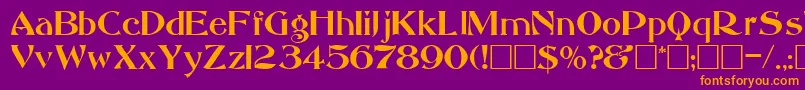 AbbessRegular Font – Orange Fonts on Purple Background