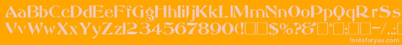 AbbessRegular Font – Pink Fonts on Orange Background